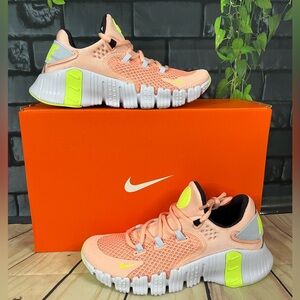 Nike Peach and Neon Green Athletic Shoes